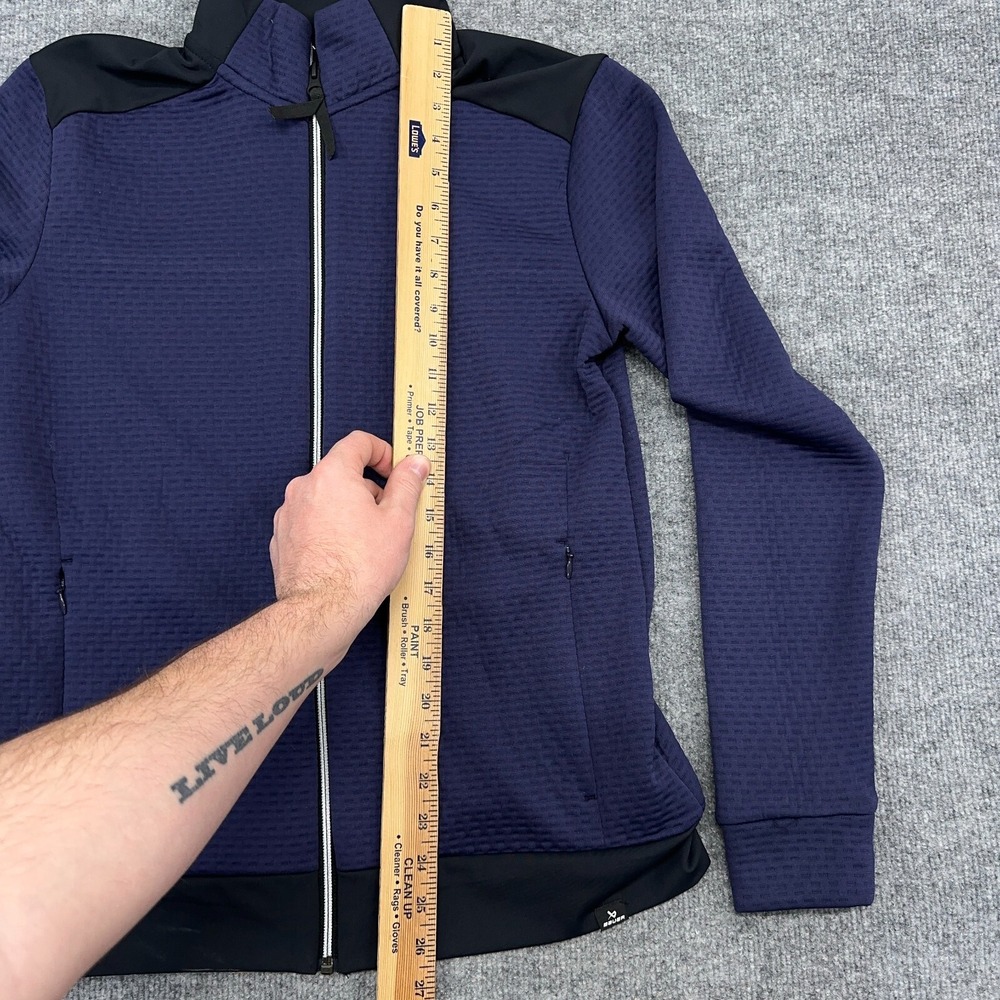 Bauer Hockey Jacket Mens S Navy Blue Textured Full Zip Performance NEW - Picture 7 of 11